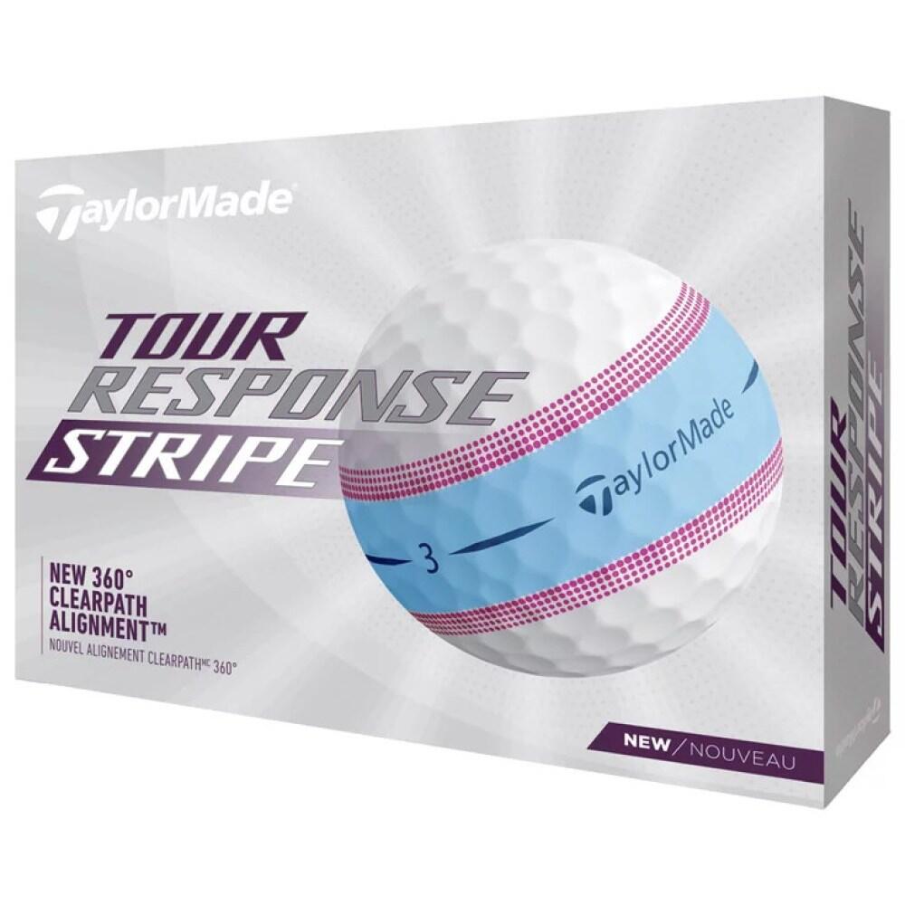 Caixa de 12 bolas de golfe Tour Response Stripe TaylorMade