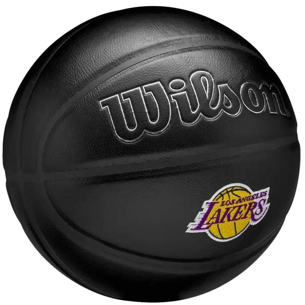 Balón de Baloncesto NBA Team Premiere Diseño Los Ángeles Lakers Negro 3/4