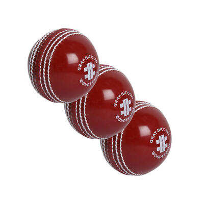 3er-Set Gray-Nicolls Cricketbälle Wonderball Rot