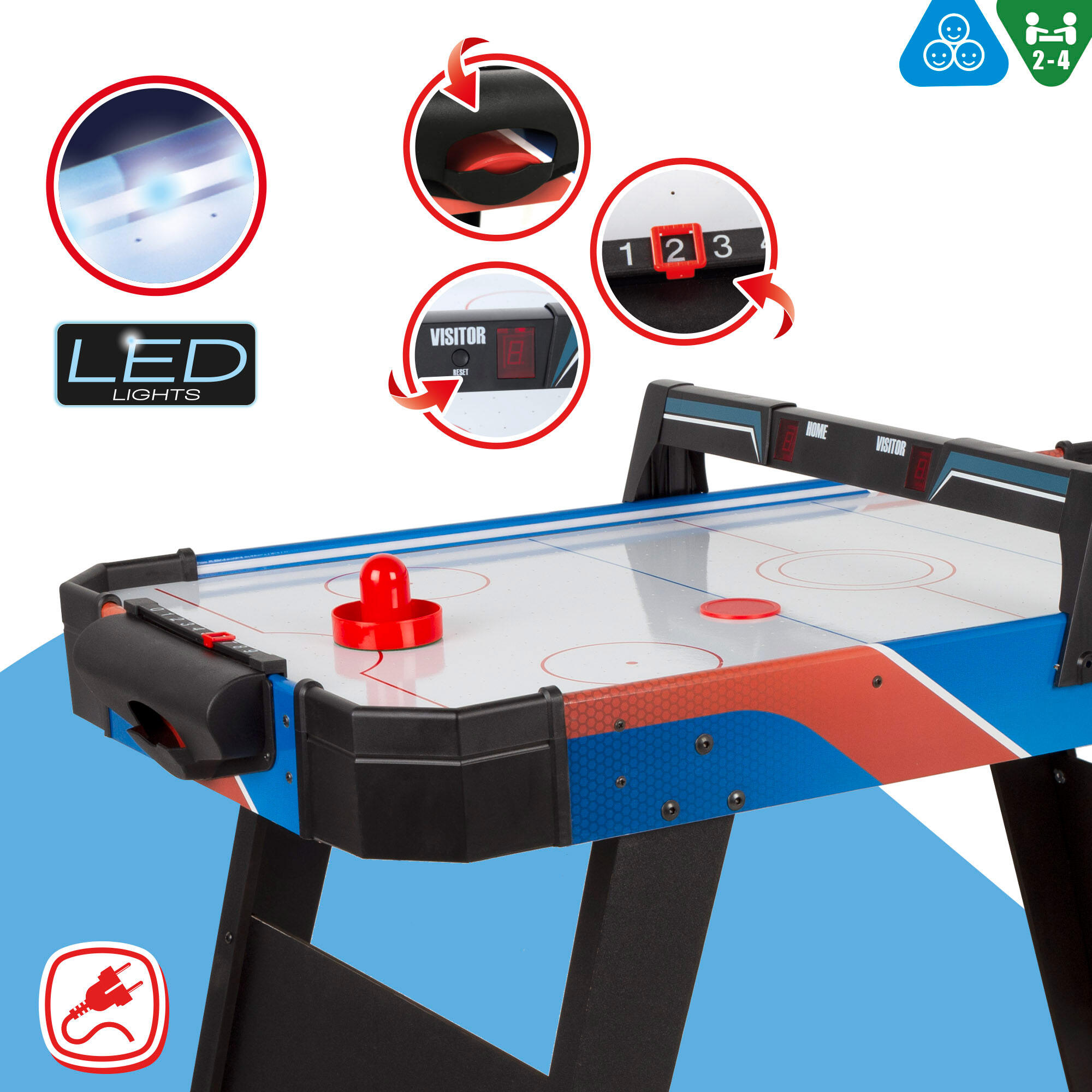 Mesa Air hockey electrónico c/luces 106x53x75 CB Games 2/6