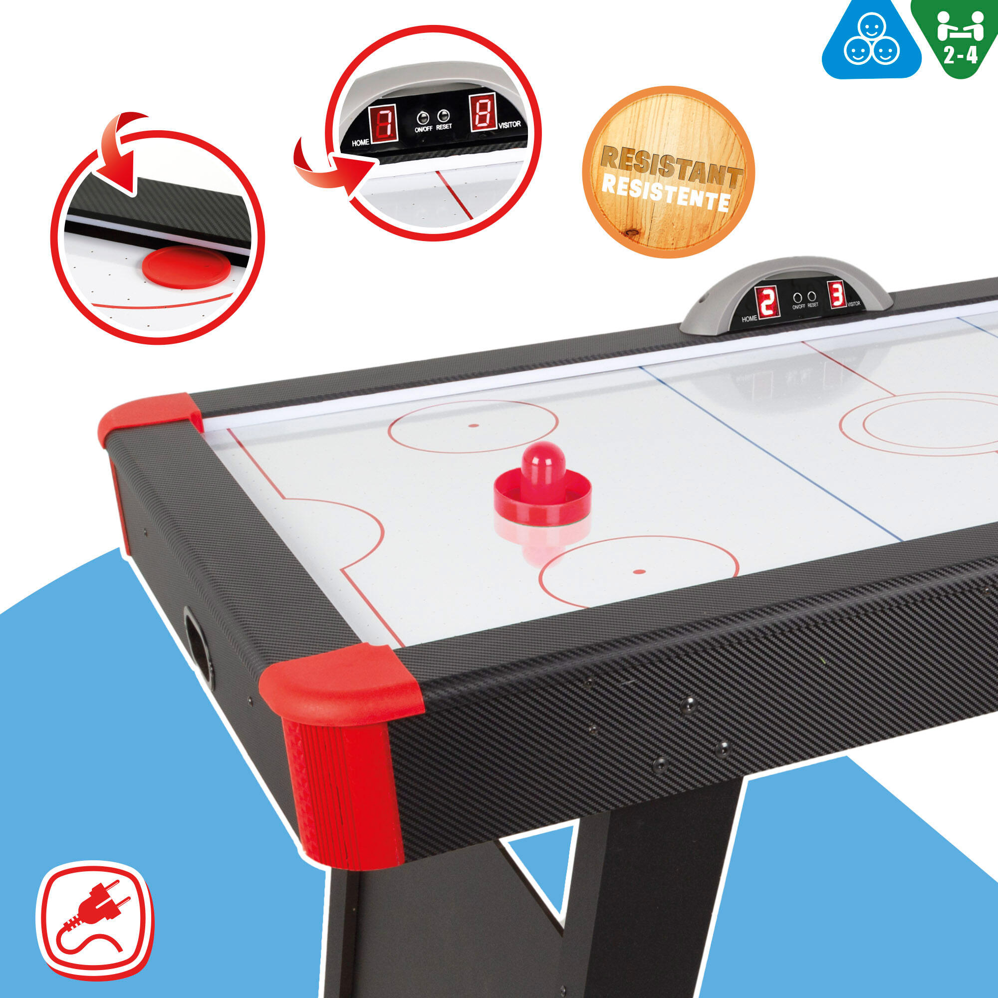 Mesa eletrónica de air hockey 137x73x84 CB Games 2/6