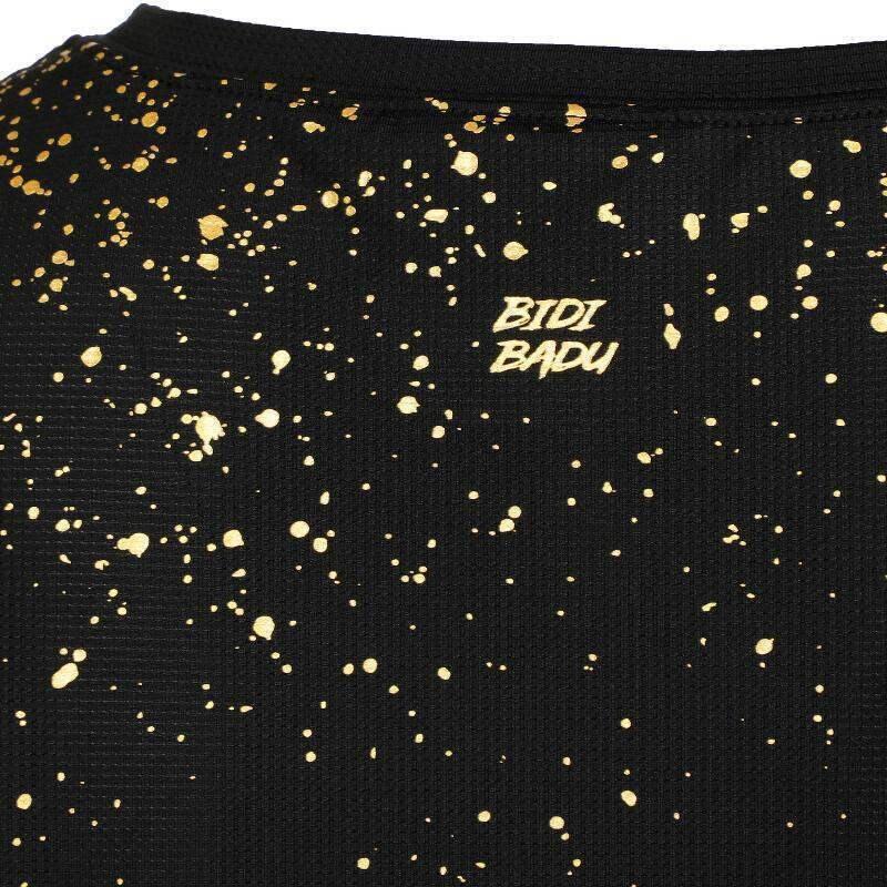 Camiseta Bidi Badu Paris Capsleeve Negro Dorado Mujer 2/5