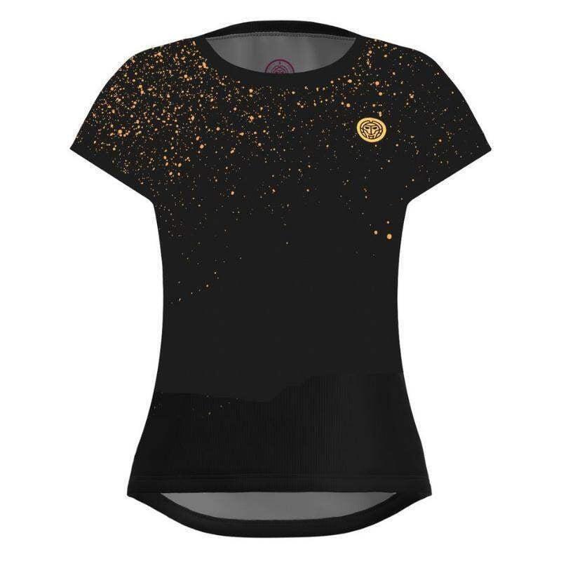 Camiseta Bidi Badu Paris Capsleeve Negro Dorado Mujer -  - S