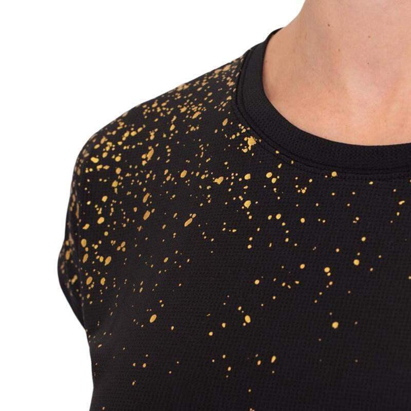 Camiseta Bidi Badu Paris Capsleeve Negro Dorado Mujer 3/5