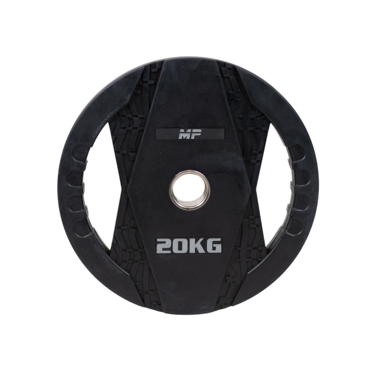 Disco de pesas con asas - Goma - 20 kg 1/4
