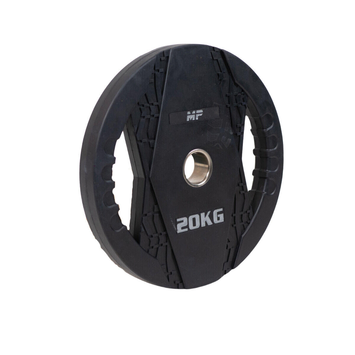 Disco de pesas con asas - Goma - 20 kg 3/4