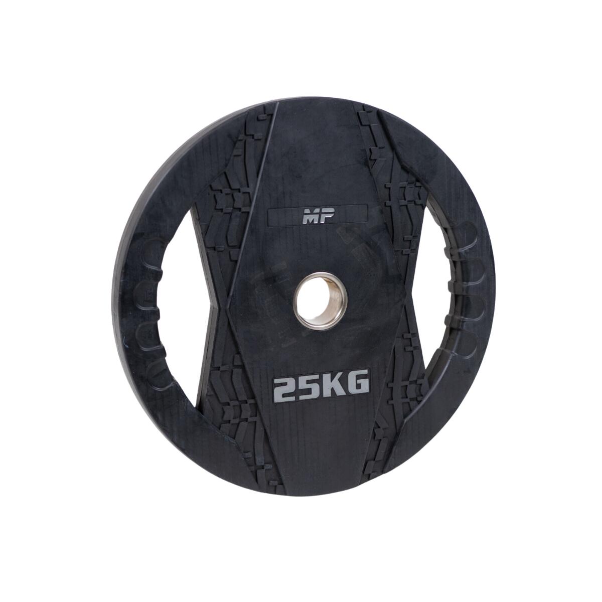 Hantelscheibe mit Griffen – Gummi – 25 kg 2/4