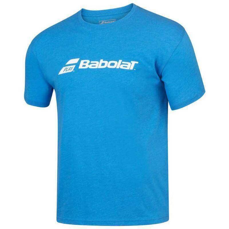 BLUE BABOLAT EXERCISE TEE TURQUOISE T-SHIRT 2/5