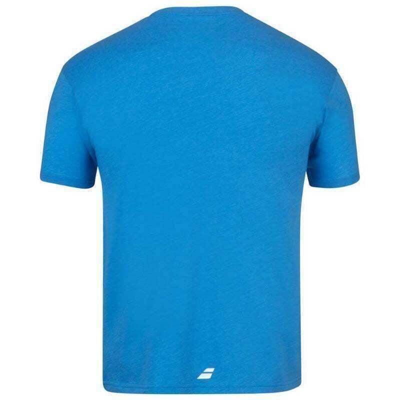 BLUE BABOLAT EXERCISE TEE TURQUOISE T-SHIRT 3/5