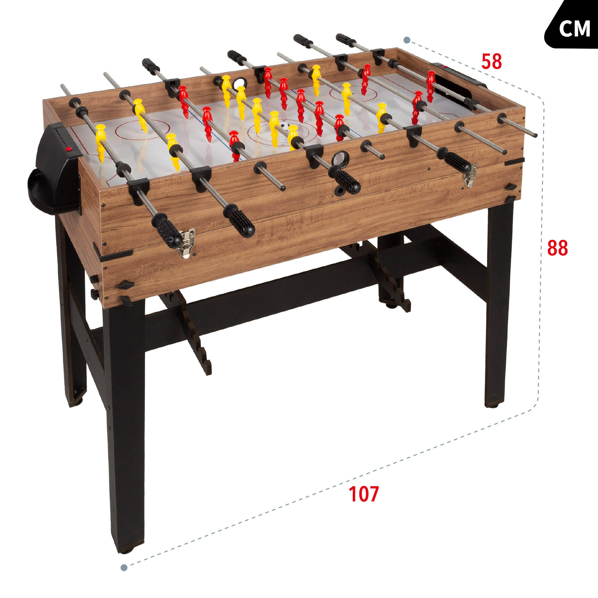 Table multijeux 3 en 1 table de football/billard/hockey 81x42x60 cm CB Games 4/6
