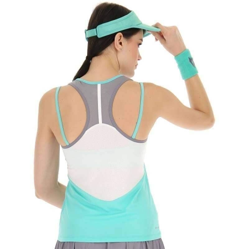 Camiseta Lotto Top IV Verde Turquesa Gris Mujer 3/5