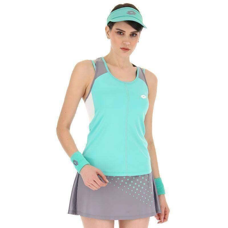 Camiseta Lotto Top IV Verde Turquesa Gris Mujer 2/5