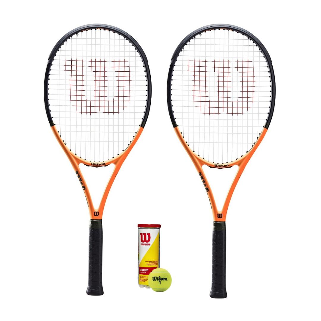 WILSON Wilson Burn Tour XP 103 Tennis Racket Twin Set & Balls