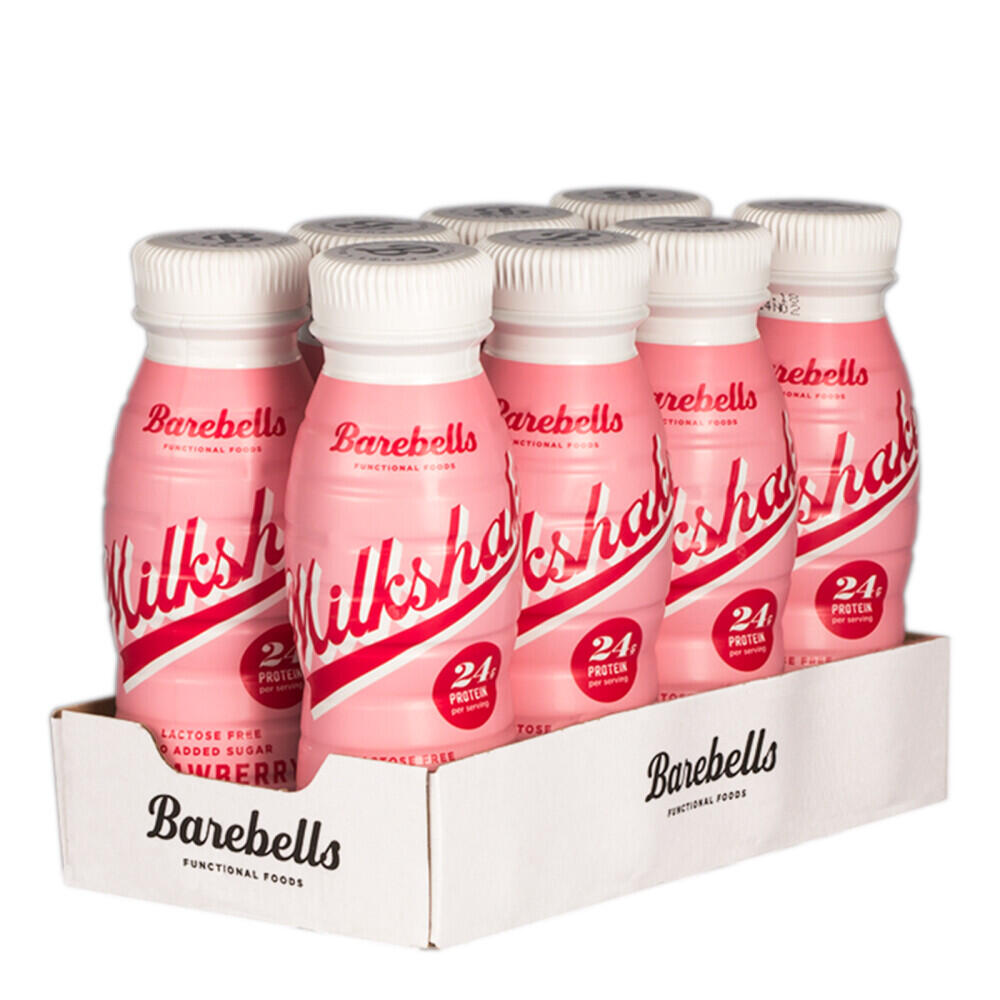 Eiwitdranken - Barebells Pak Milkshake (8x330 Ml) - Aardbei 1/4