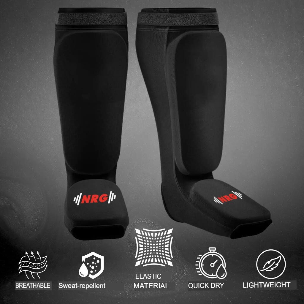 SIBB Protège-Tibias Tibia & Cou-de-pied Noir - Taille: S 3/7