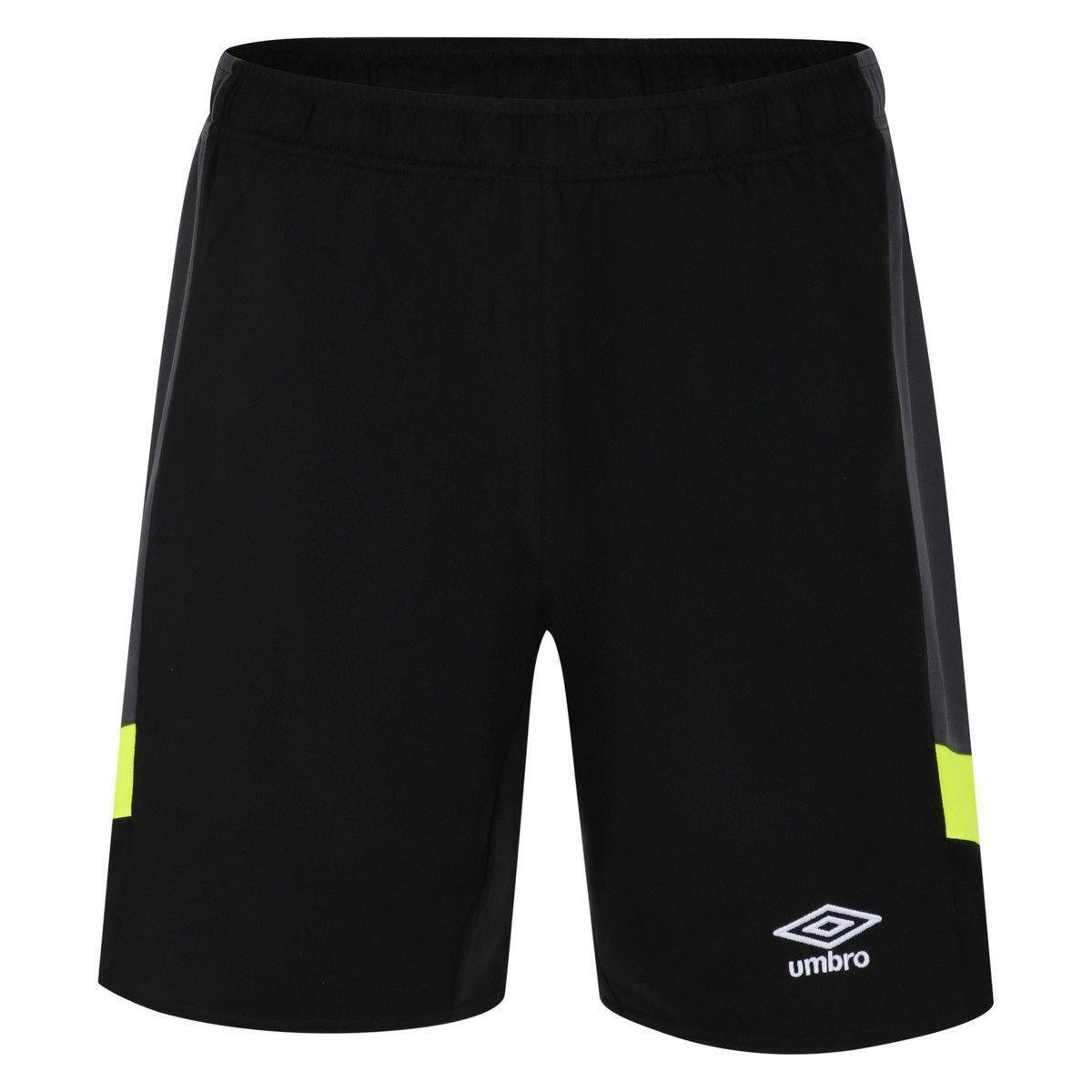 UMBRO Childrens/Kids Logo Goalkeeper Shorts (Black/Safety Yellow)