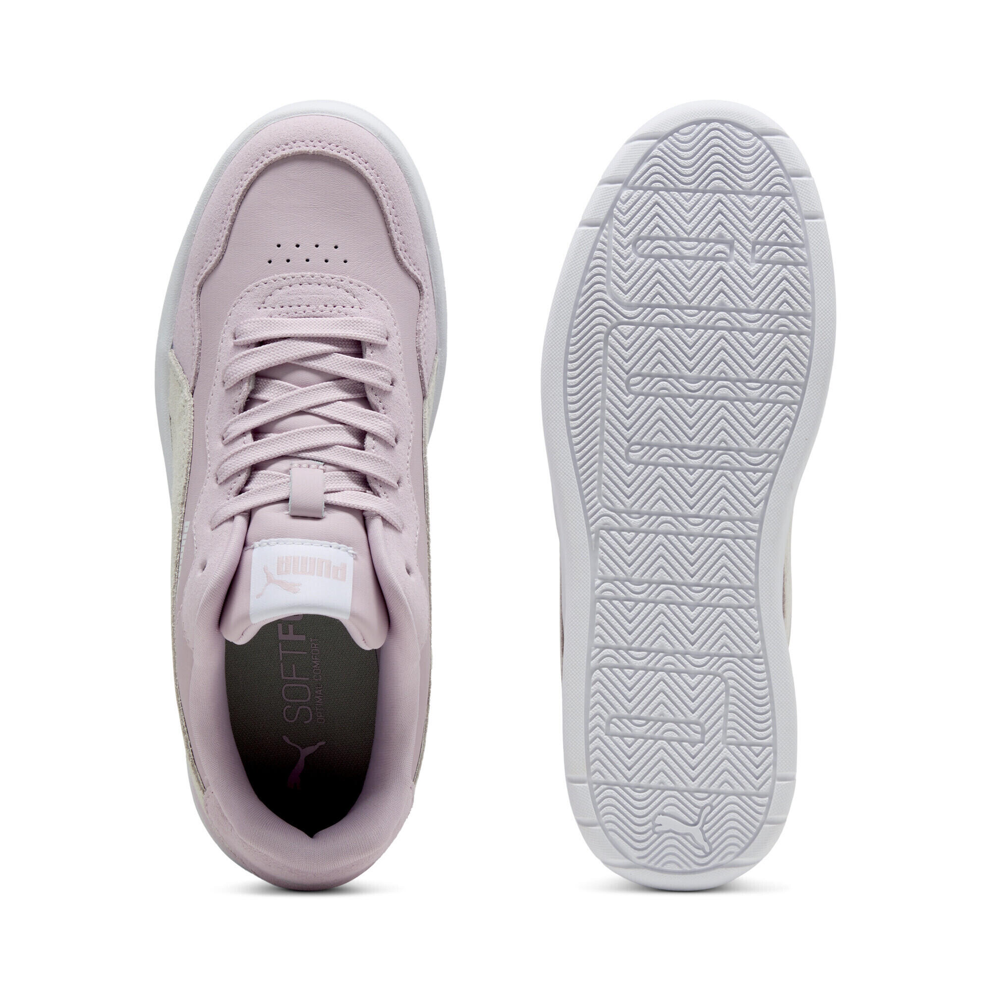 Court Lally Skye Suede sneakers voor dames PUMA Rose Mauve White Pink 5/7