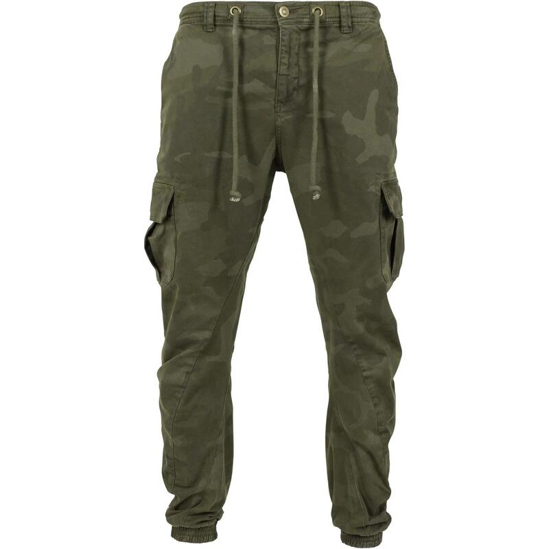 Heren Camo Cargo Joggingbroek (Olijf Camo)