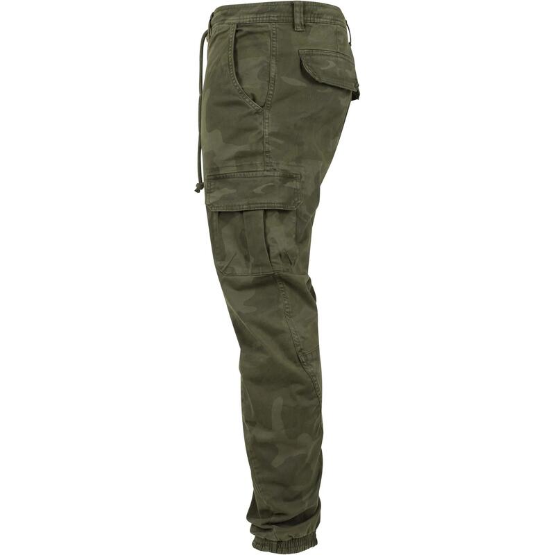 Pantalon De Jogging À Poches Homme (Vert Camouflage)