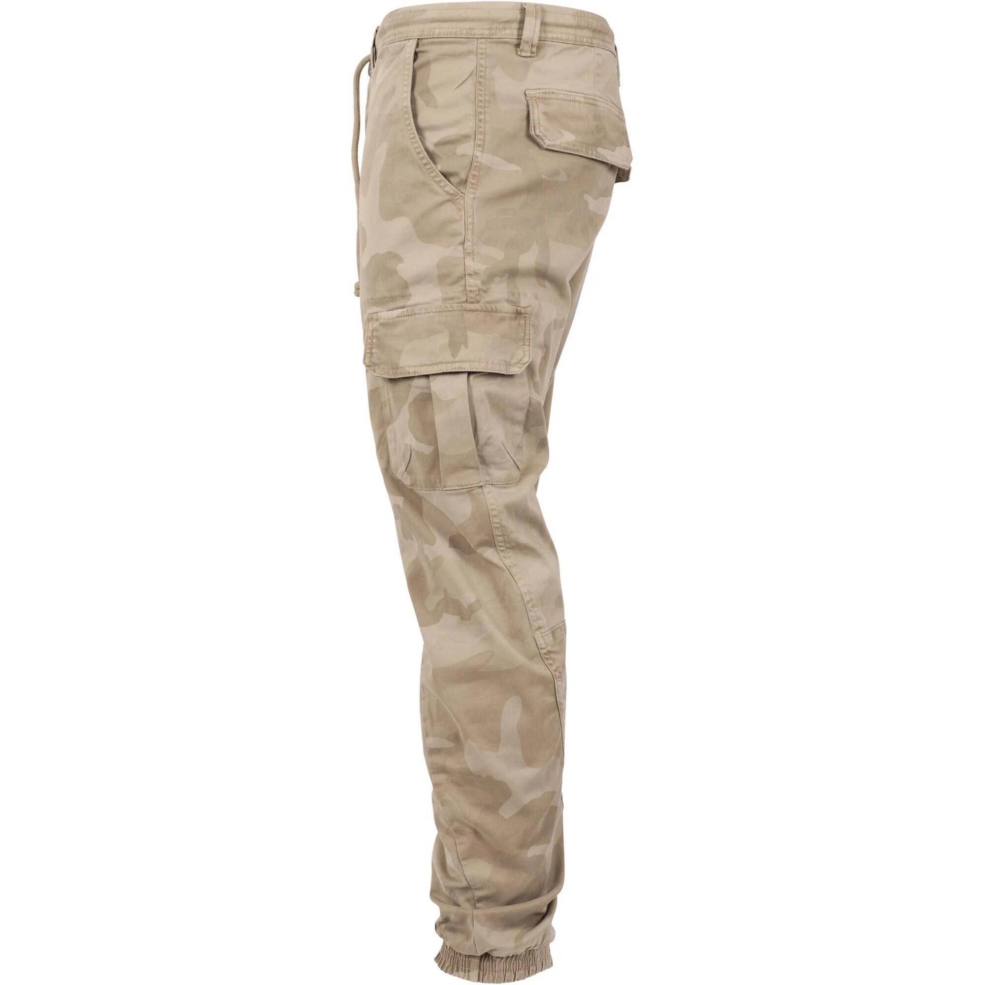Pantaloni Jogging Cargo Camo Uomo Urban Classics Sabbia Mimetica 3/4