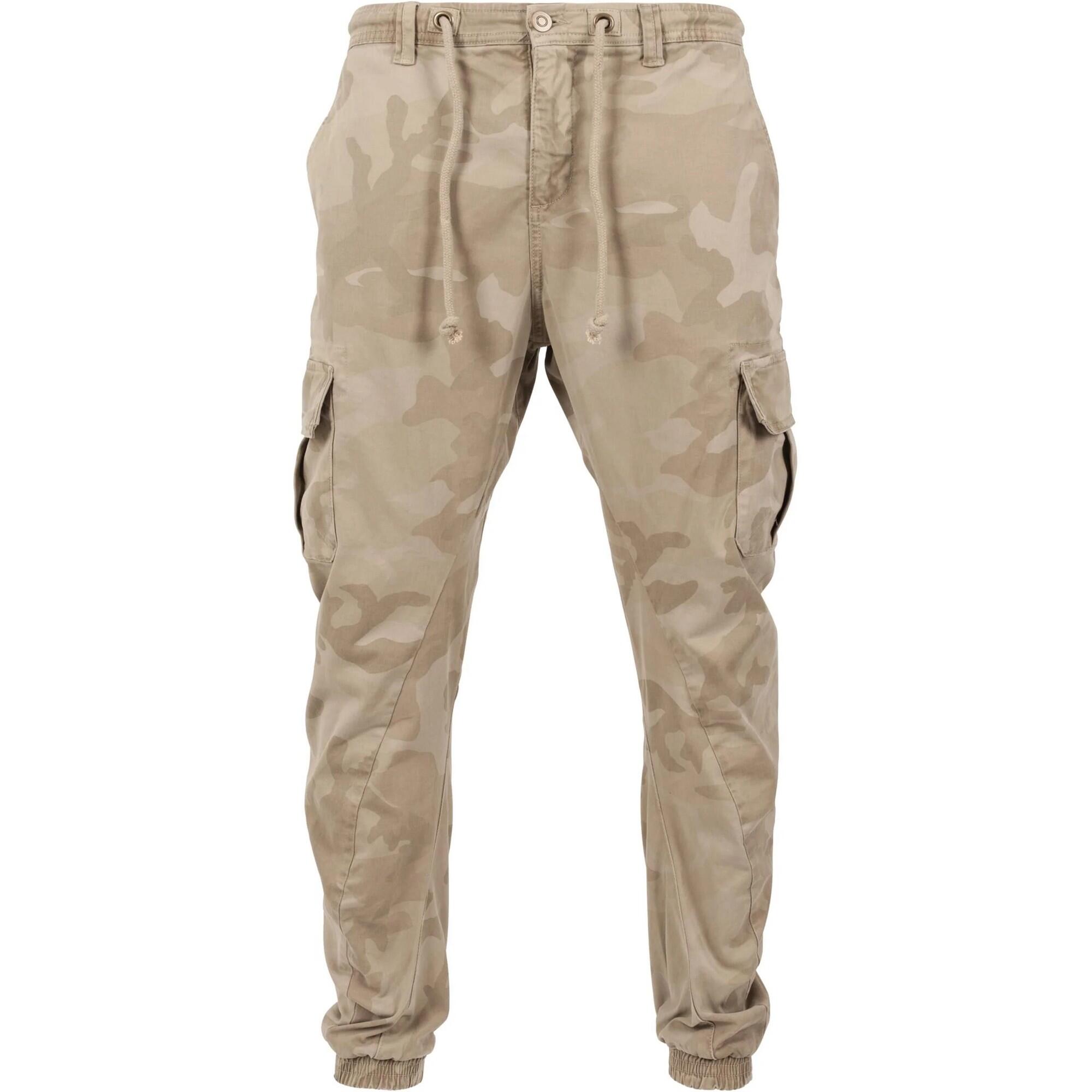URBAN CLASSICS Calças de treino para homem Camo Cargo Areia Camo
