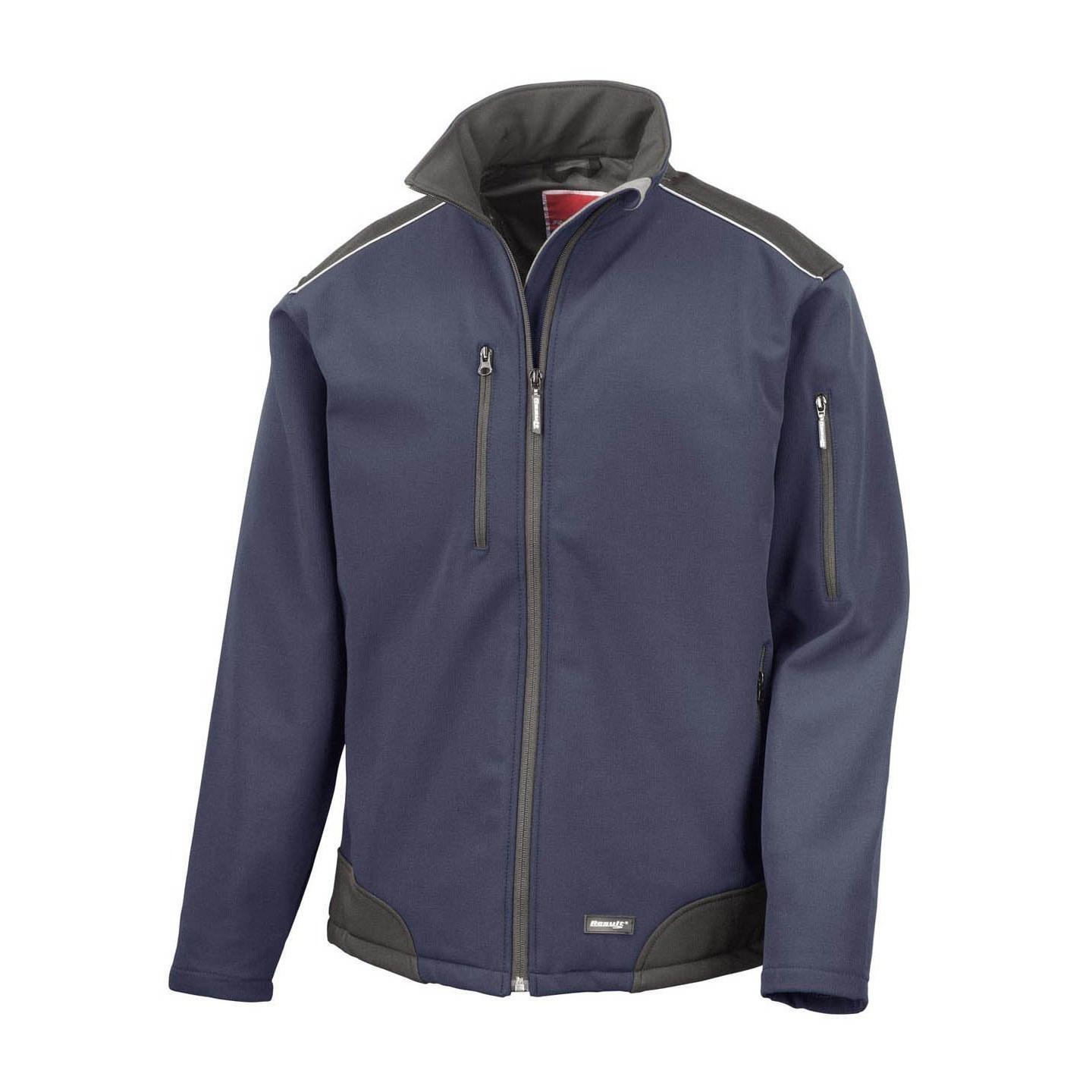 Giacca Softshell Traspirante E Impermeabile Uomo Result Blu Navy/Nero 2/3