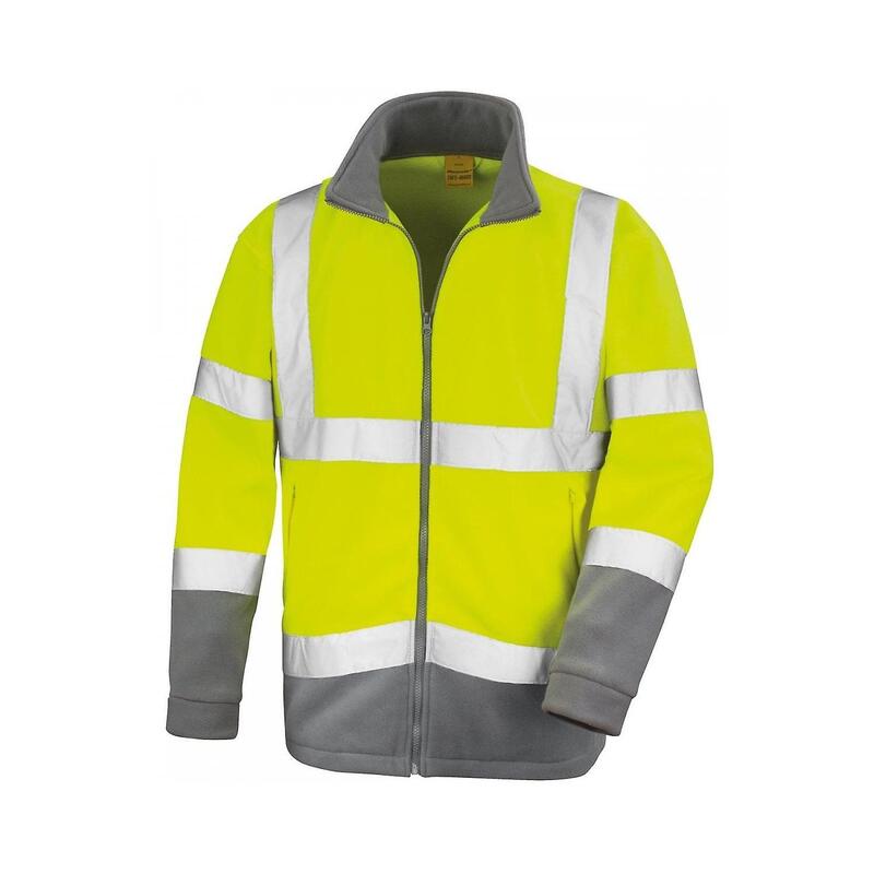 Heren HiVis Microfleece Veiligheidsjas (Fluro Geel)