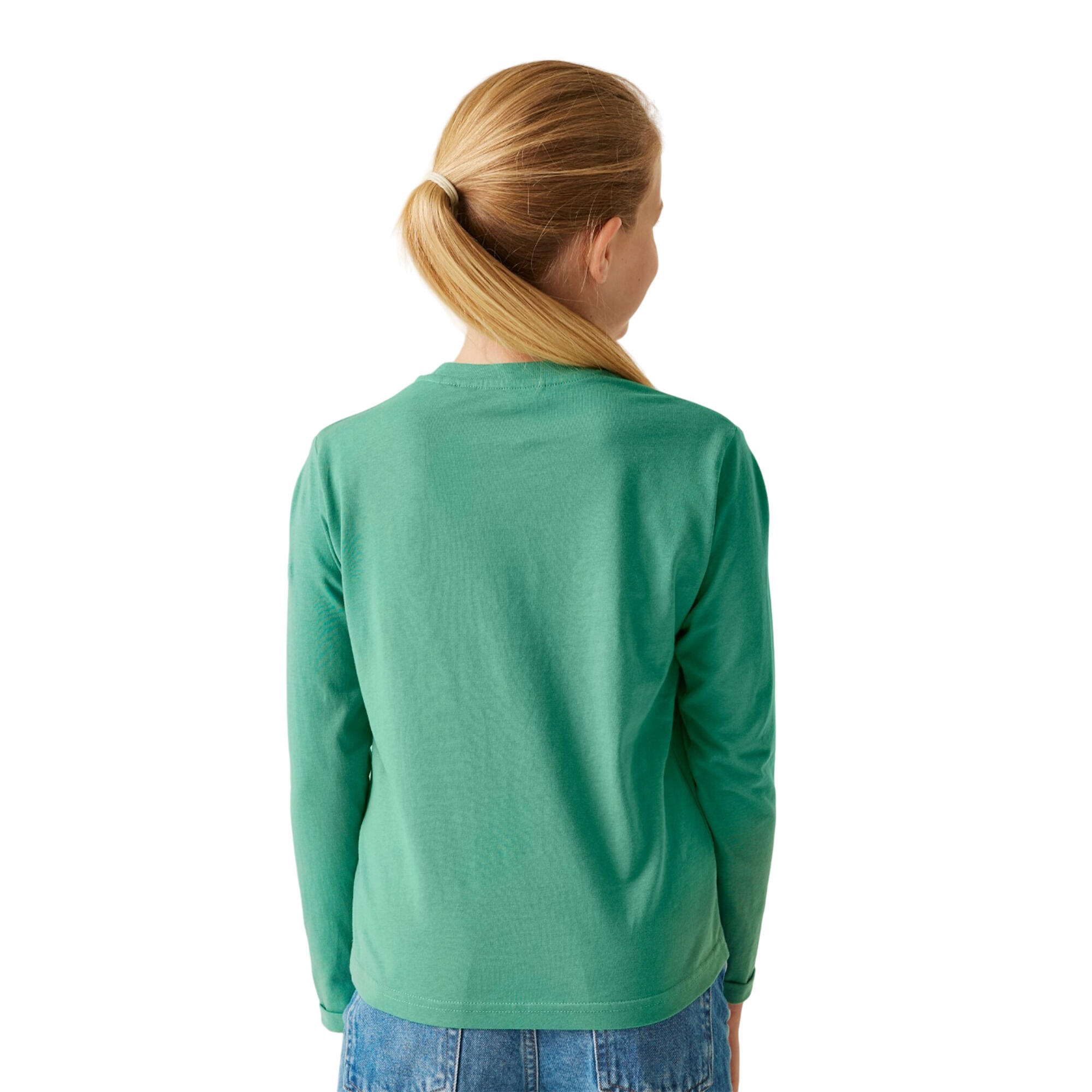 Tshirt Motif/style Fleur Et Montagne WENBIE Enfant (Vieux Vert) 4/5