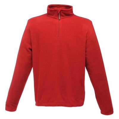 Heren micro zip neck fleece top (170 gsm) (klassiek rood)