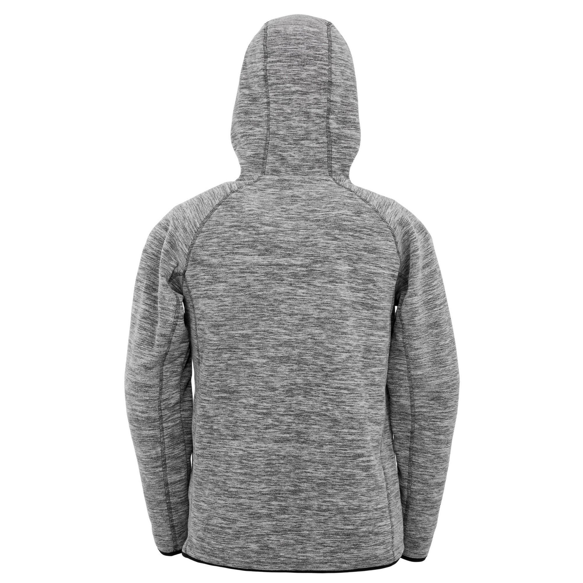 Mens Microfleece Fitness Full Zip Hoodie (Gris / Noir) 2/3