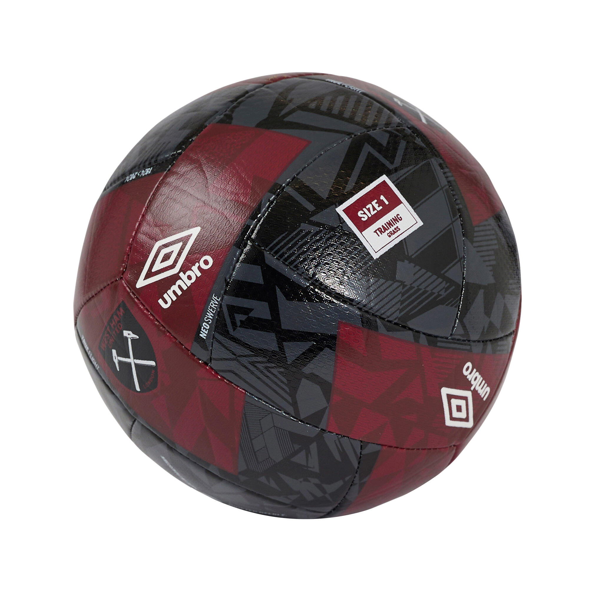 Mini Ballon De Foot 24/25 NEO SWERVE (Noir / Blanc / Bordeaux) 2/2