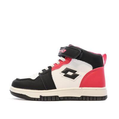 Lotto ravenne jongens sneakers wit/zwart/roze
