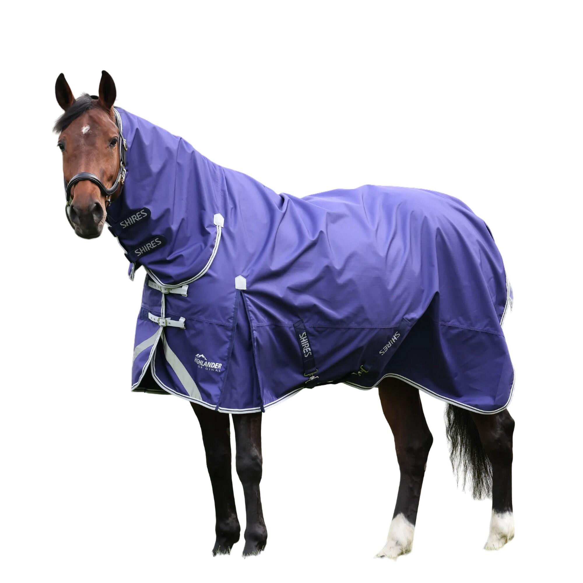 Highlander Original Lite Combo Neck Horse Turnout Rug (Navy) 1/3