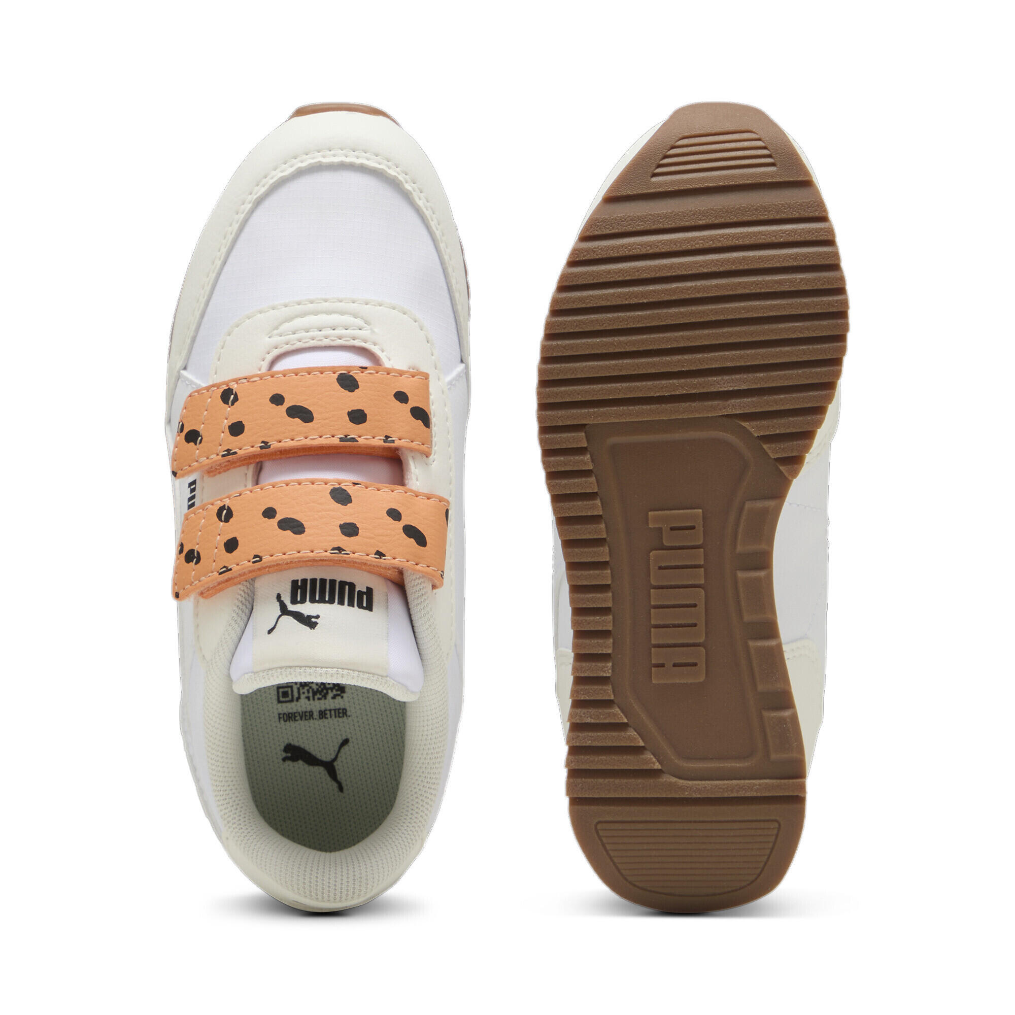 Baskets Adaptator Match Enfant PUMA Warm White Bright Melon Black Orange 5/7