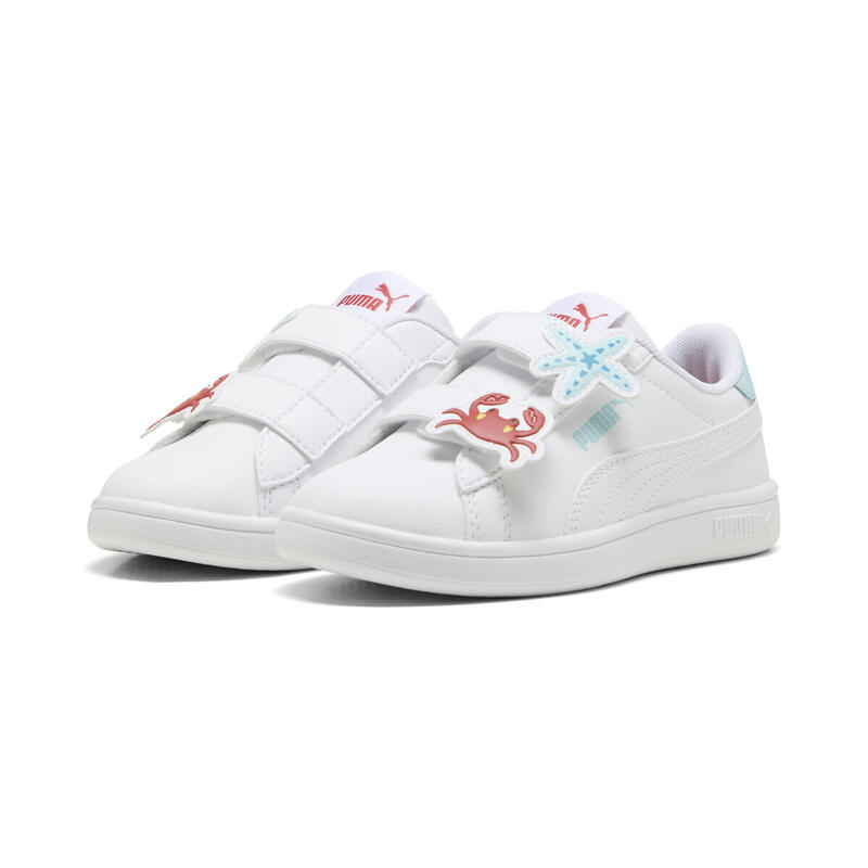 Dívčí tenisky Smash 3.0 Badges PUMA White Safe Lake Red Fire Blue