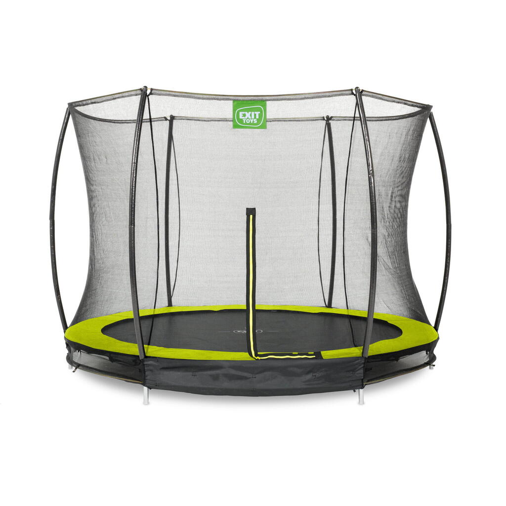 EXIT Silhouette ground trampoline 10ft with safety net - green