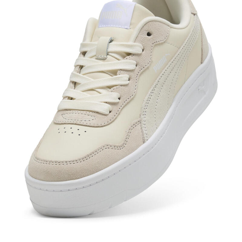 Court Lally Skye Suede sneakers voor dames PUMA Frosted Ivory White