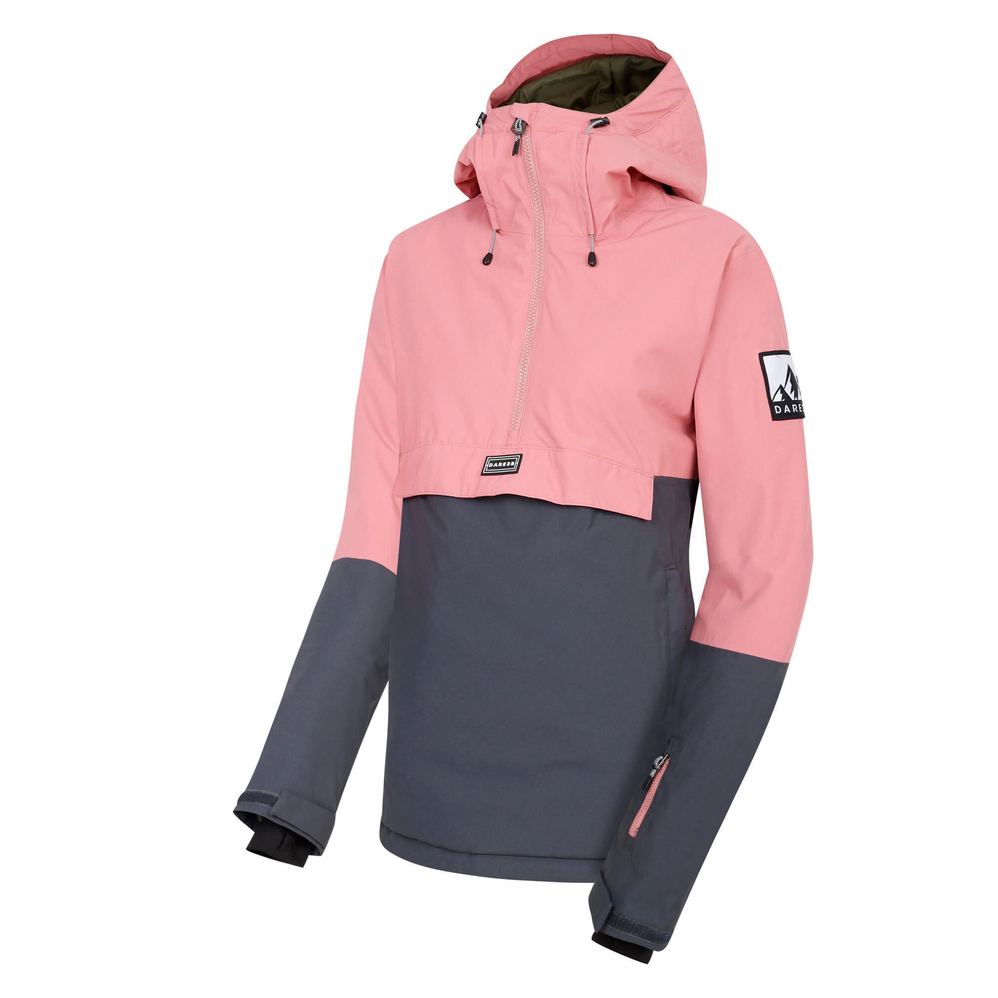 Womens/Ladies Snowburst Overhead Ski Jacket (Dusty Rose/Ebony Grey) 3/5