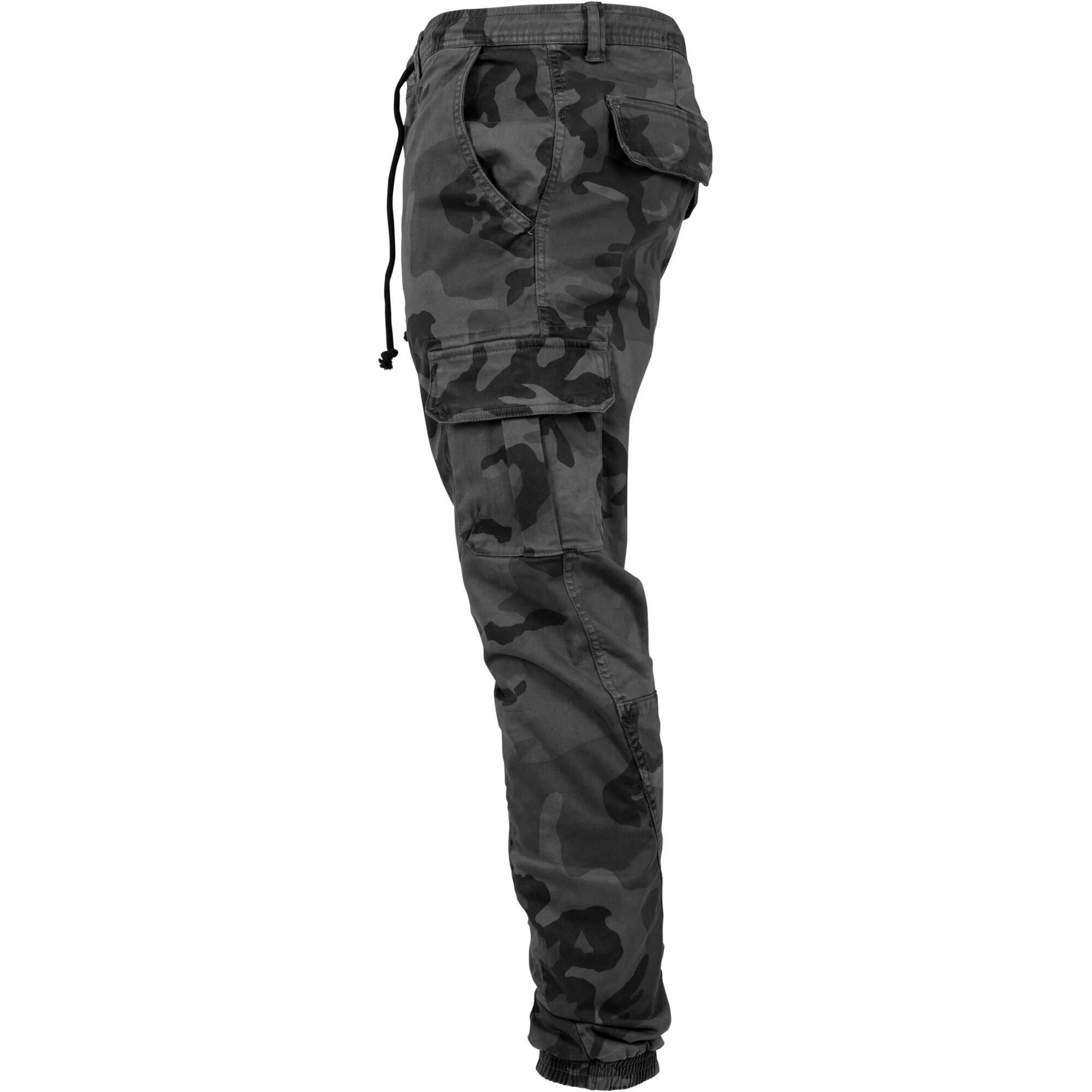 Pantaloni Jogging Cargo Camo Uomo Urban Classics Grigio Mimetico 3/4
