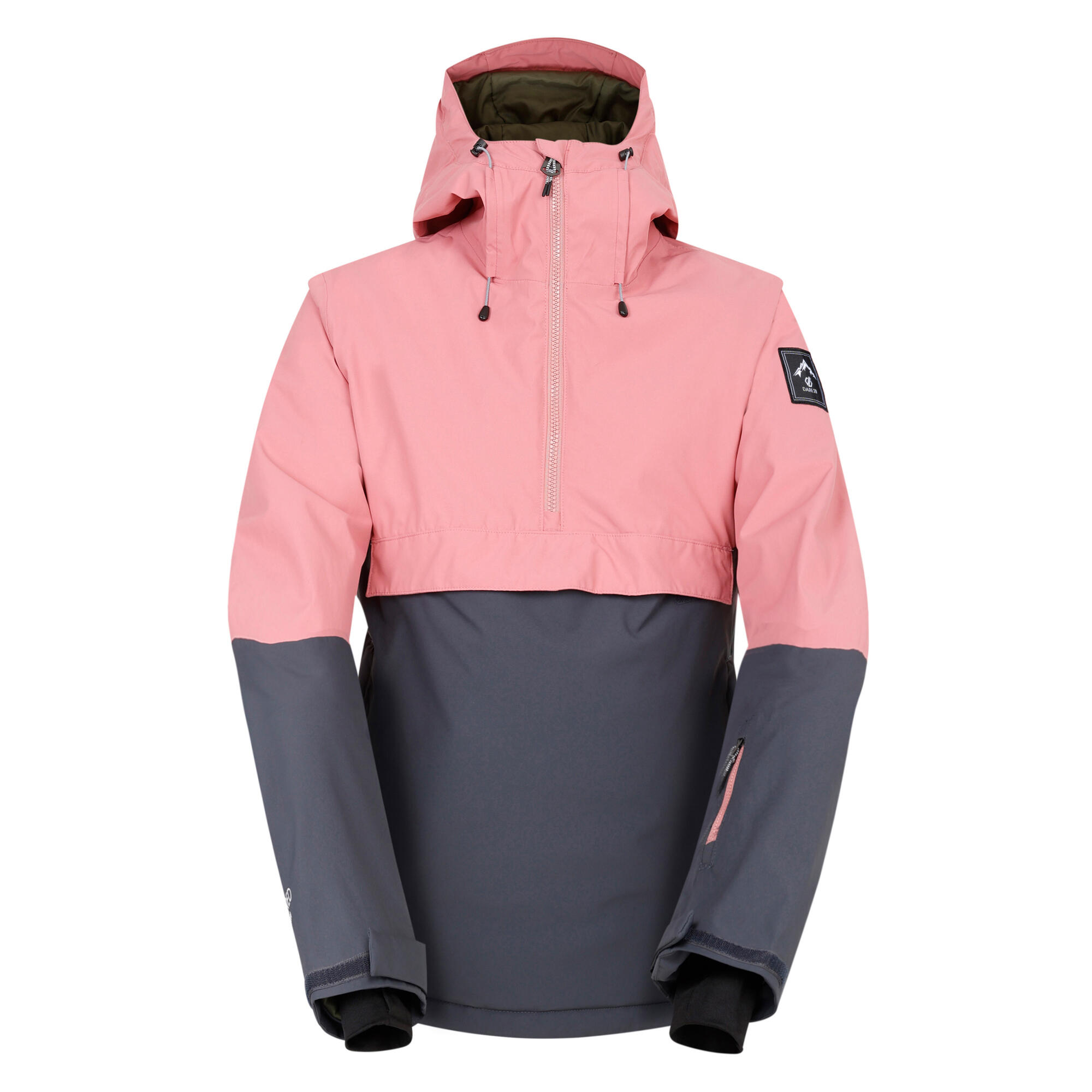 DARE 2B Womens/Ladies Snowburst Overhead Ski Jacket (Dusty Rose/Ebony Grey)