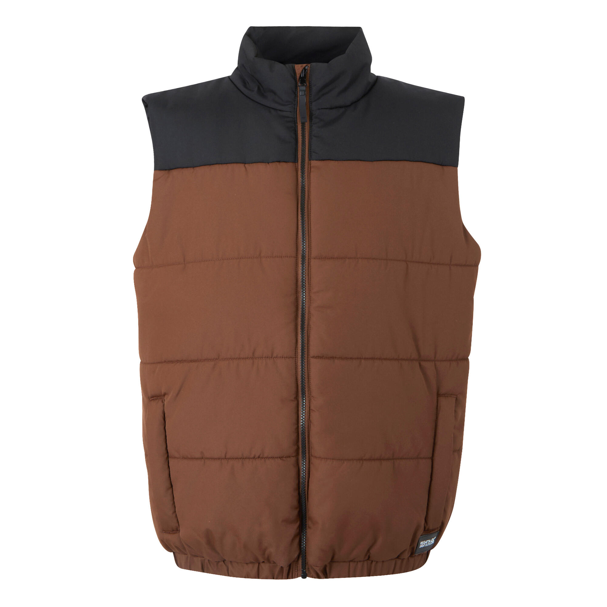 REGATTA Mens Hawfinch Baffled Gilet (Dark Brown/Black)