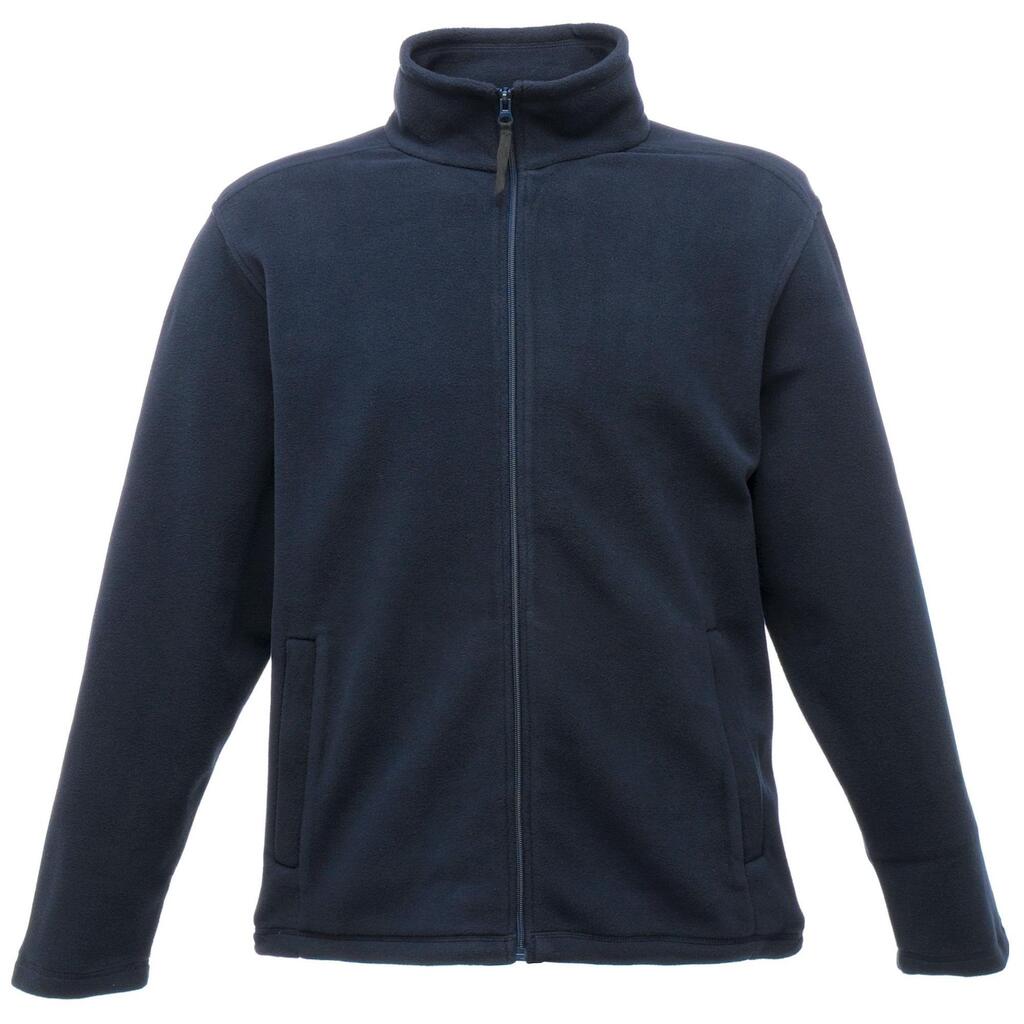 Mens Plain Micro Fleece Full Zip Jacket (Layer Lite) (Dark Navy)