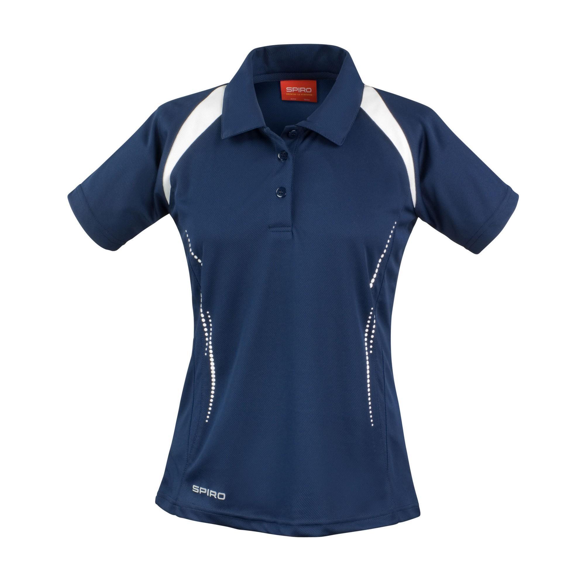Spiro - Polo Team Spirit Femmes/dames (bleu Marine / Blanc) - T-shirt Manches Courtes - Blanc|bleu - Decathlon