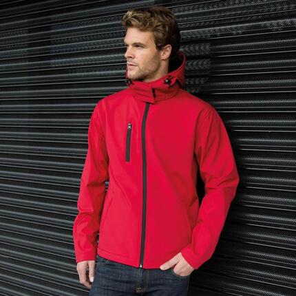 Core Lite Veste Softshell À Capuche Homme (Rouge/Noir)