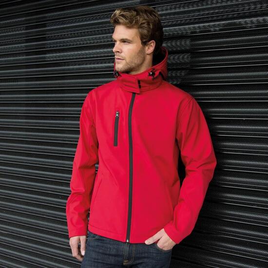 Core Lite Veste Softshell À Capuche Homme (Rouge/Noir)