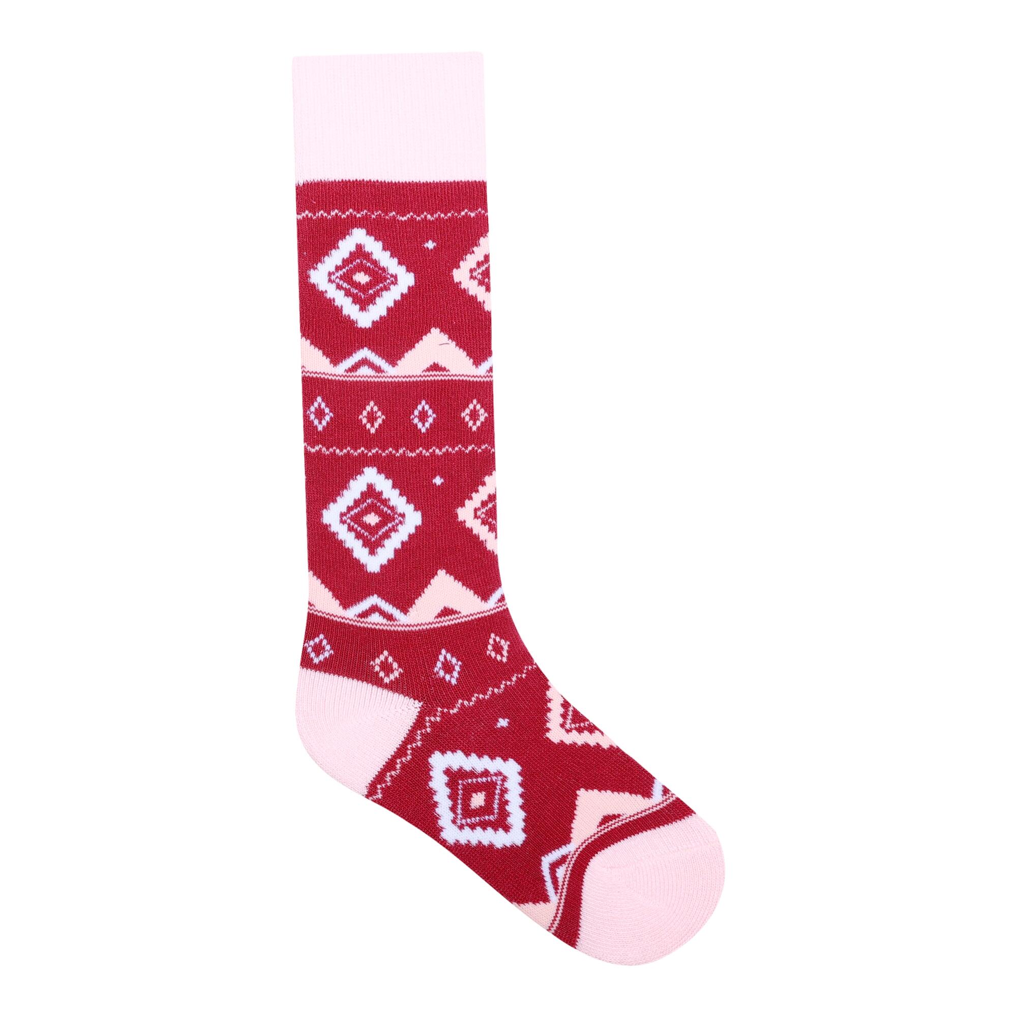 Calze Da Sci Geometrica Bambini Dare 2B Berry Pink Rosa 2/4