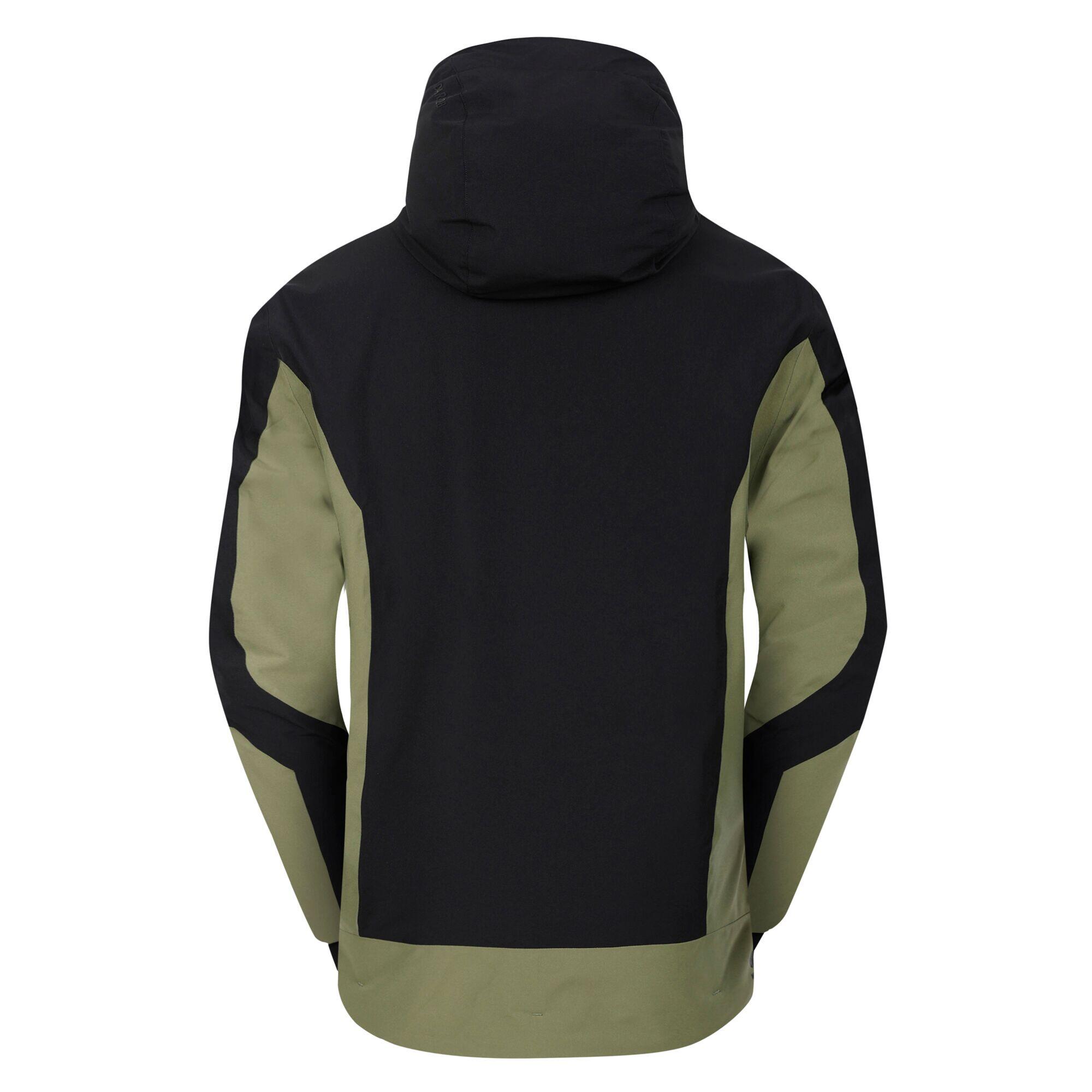 Mens Eagle II Ski Jacket (Black/Olivine Green) 2/5