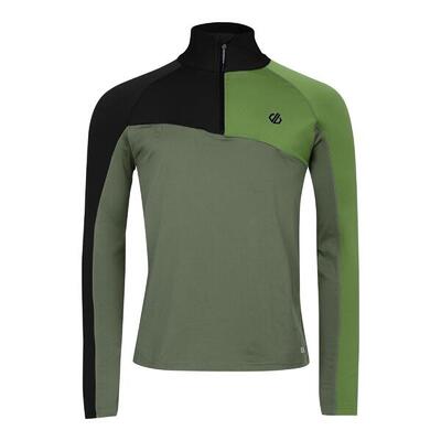 Heren dignify iii core stretch midlayer (olivijn groen/zwart)