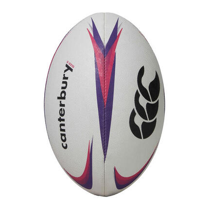 Ballon De Rugby MENTRE (Blanc / Violet Clair / Violet) Taille 4