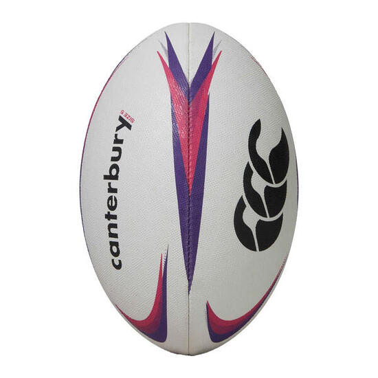 Ballon De Rugby MENTRE (Blanc / Violet Clair / Violet) Taille 4